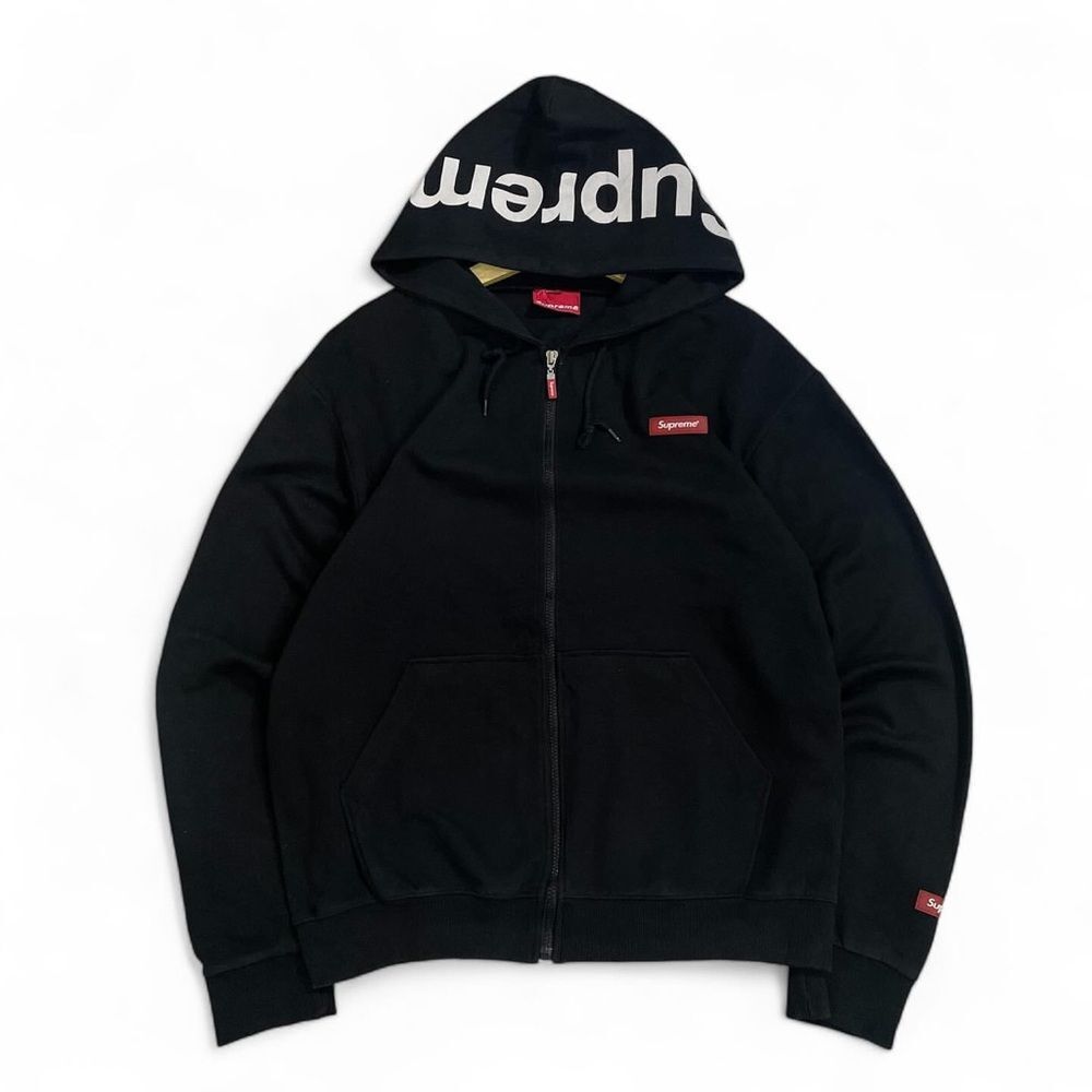 Supreme Noir Black & White Hooded Full Zip (Rare) Jacket Medium
